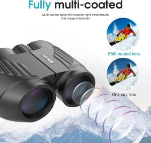 Binoculars 20x25 for Adults and Kids. High Power Easy Focus Compact Binoculars