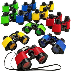 12-Pack Toy Binoculars for Kids by Kicko - 3.5 x 5 In Binoculars for Bird